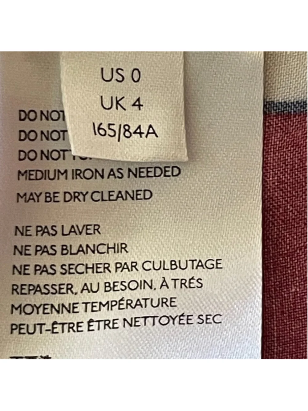 Anthropologie Maeve Maria Red & White Striped Satin Blouse Size 0